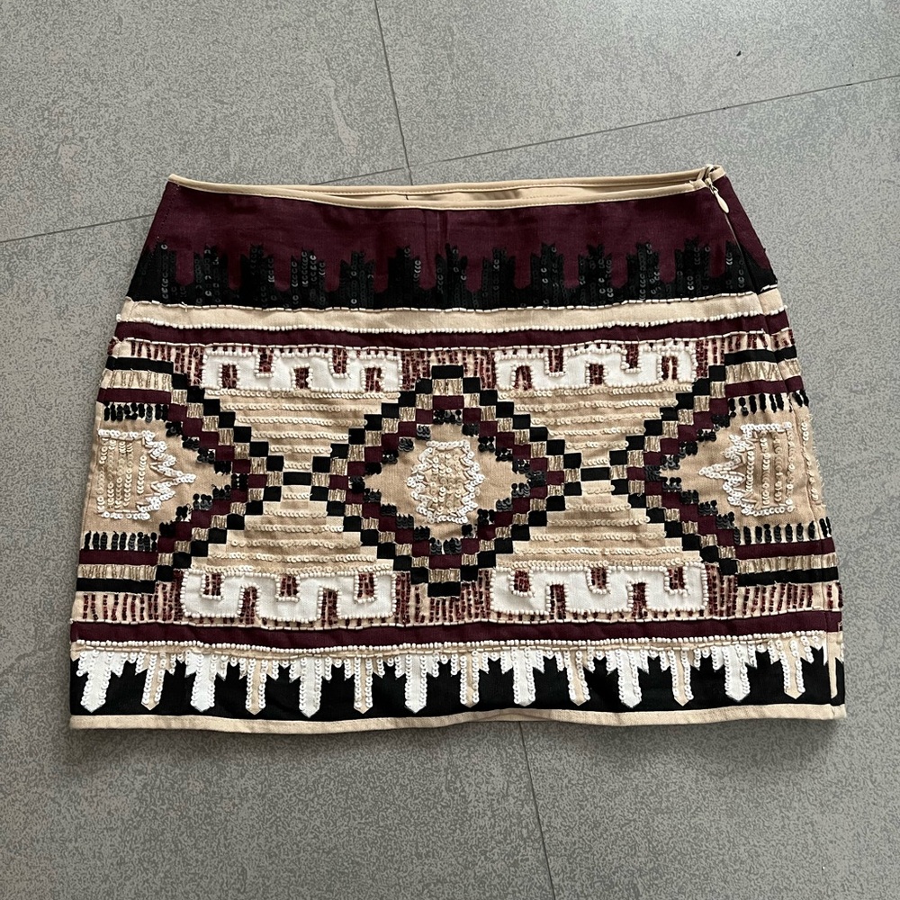 Zara beaded mini skirt size L